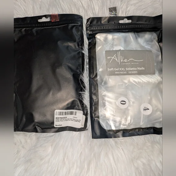 Allkem Luxury Nails Soft Gel XXL Stiletto Nails 2 Bags Of 504 Pieces 12 Sizes - Picture 2 of 9